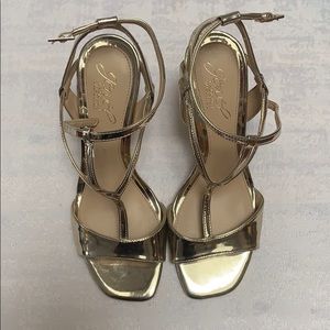 Women’s metallic gold heels